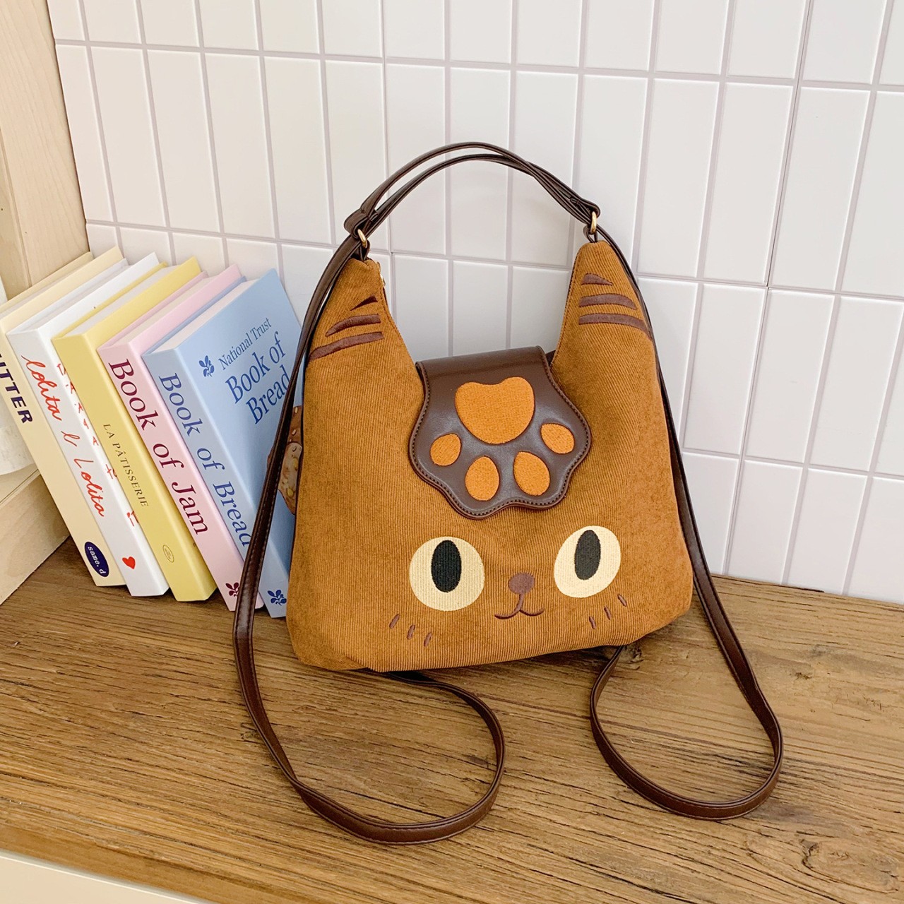 韩版灯芯绒大容量单肩包20