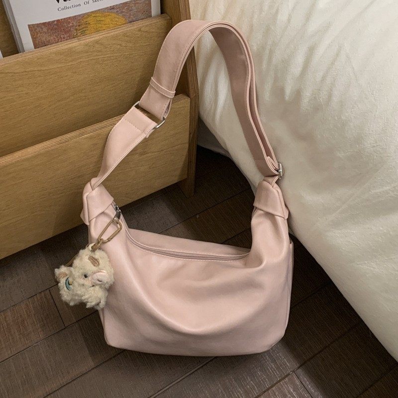 百搭ins粉色托特包包女式2026新款小众单肩包学院风休闲大容量包,箱包皮具/热销女包/男包,胸包,淘宝优惠券,粉丝福利购,淘宝优惠卷