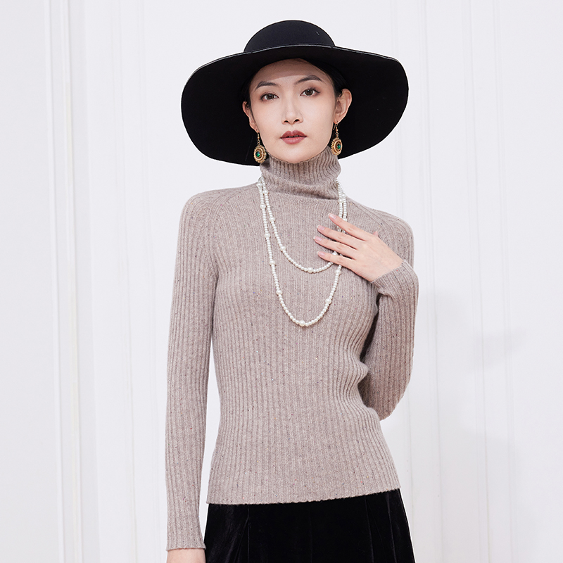 高领复古百搭外穿打底羊毛针织衫