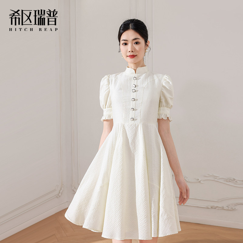 希区瑞普法式连衣裙浪漫公主高端新款女春夏显瘦小香风纯色裙蕾丝,女装/女士精品,连衣裙,淘宝优惠券,粉丝福利购,淘宝优惠卷