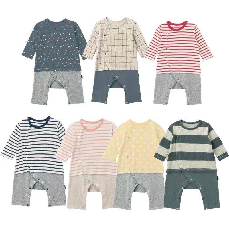 新款千家童男女童宝宝长袖爬服连体衣哈衣春秋装纯棉天竺特价促销