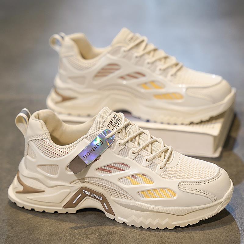 莆田男鞋2025新款夏季网面潮牌休闲运动青少年增高老爹鞋秋季潮鞋