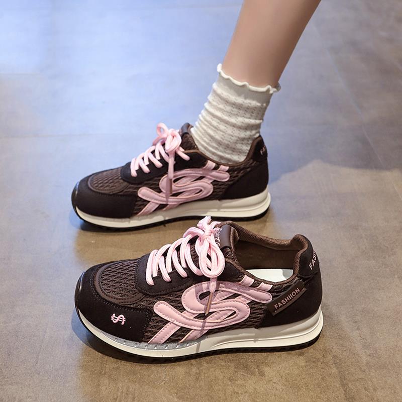 运动鞋女款2025新款秋季覆古港风老爹鞋轻便不累脚德训鞋子女鞋