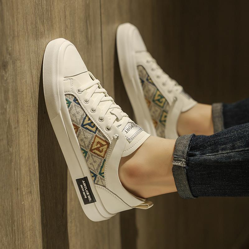 一脚蹬男鞋夏季韩版平底板鞋青少年休闲运动百搭小白潮鞋男款秋季