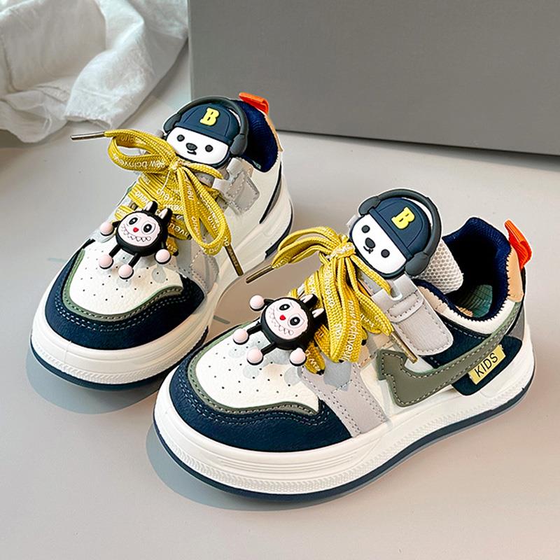 拉布布男童鞋子2025新款秋季儿童运动鞋软底低帮休闲板鞋学生男孩