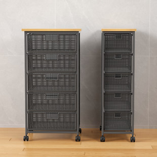 厨房小推车蔬菜收纳置物架落地多层水果收纳筐加厚放菜篮子零食架