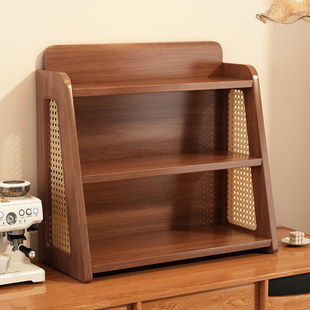 桌面置物架实木家用台面零食分层收纳架厨房餐桌上多层茶包整理架