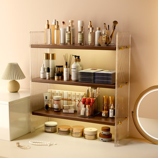 化妆品置物架梳妆台收纳盒桌面高级感亚克力卫生间护肤品整理架子