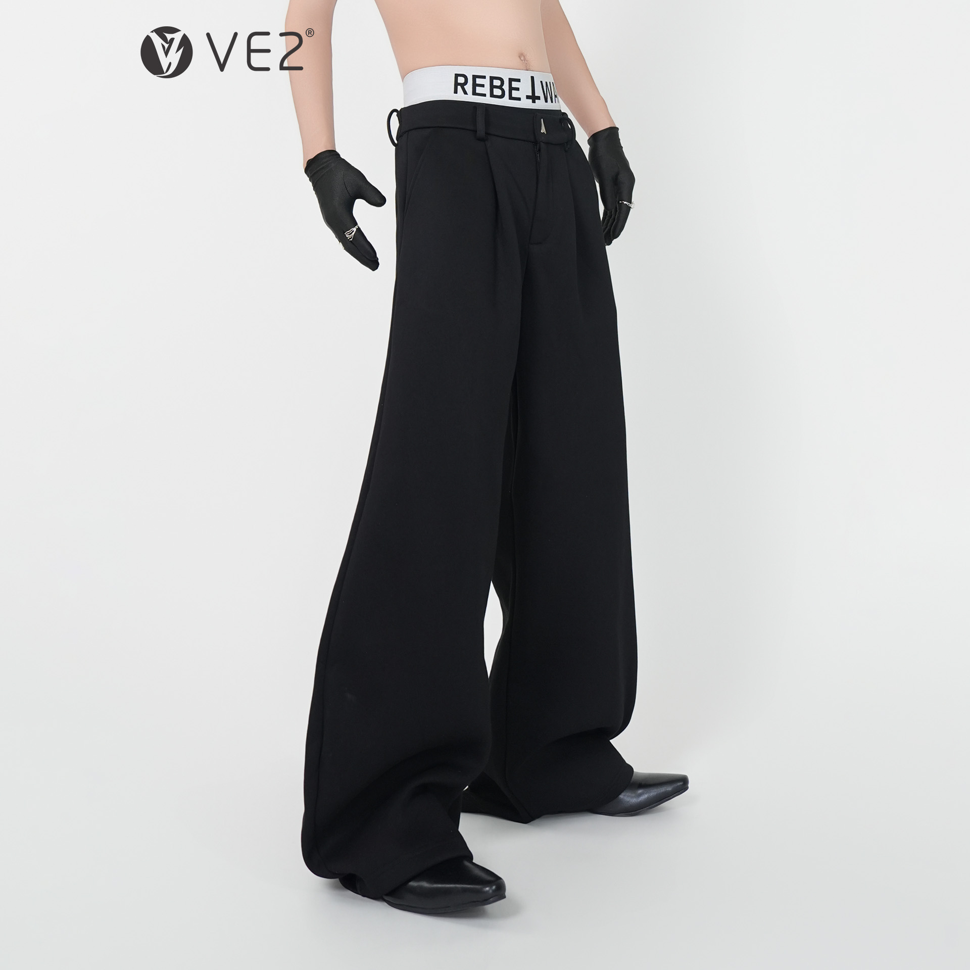 VE2质感650G重磅挺括弯刀休闲裤