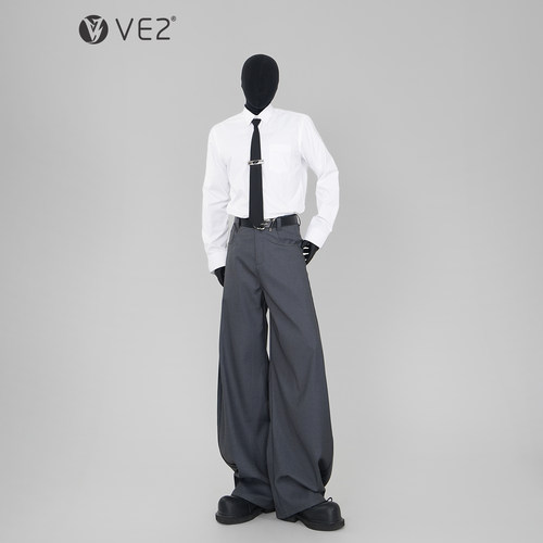 VE2基础款白色长袖衬衫