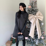 千金风波点下摆鱼尾两件套背心裙送胸针+内搭8163-B280-P155-K205，女装连衣裙，浙宝280