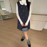 (有现货)两件套小香风毛呢两件套爱心A背心连衣裙B280-P165-K205，女装连衣裙，浙宝280