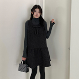 大蝴蝶结a版宽松大版两件套装下摆A版背心裙8165-B280-P145-K195，女装连衣裙，浙宝280