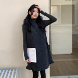 送小包包下摆鱼尾背心裙三件套尼料+内搭针织8135-B280-P155-K205，女装连衣裙，浙宝280