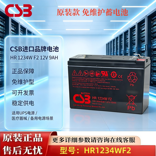 CSB GP1272F2 12V7AH蓄电池HR1234WF2 12V9AH APCUPS电源内置电池