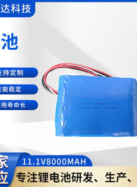 蓝色11.1V8000MAH音箱电池性能稳定节日表演公园拉杆音箱适用电池