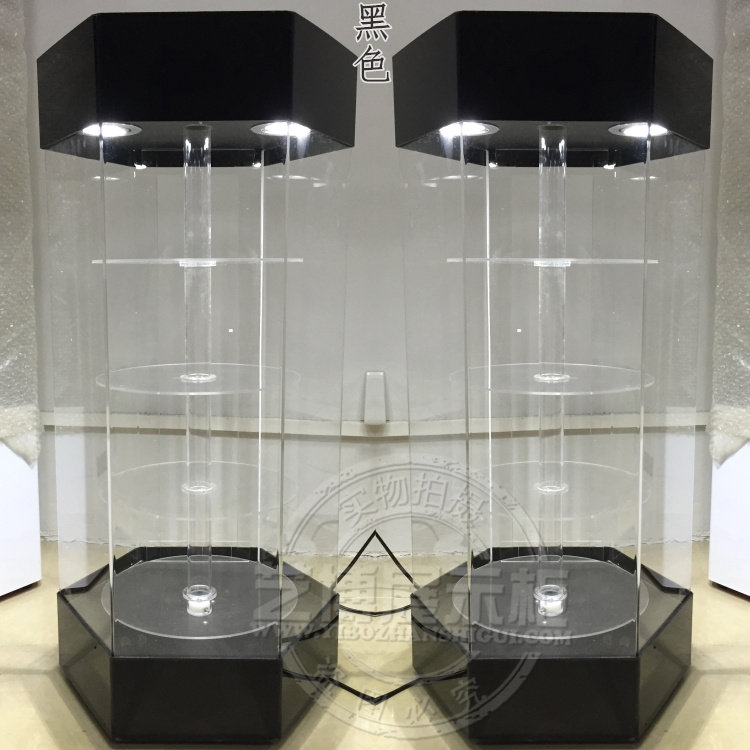 精品饰品珠宝手表旋转透明展示柜图片