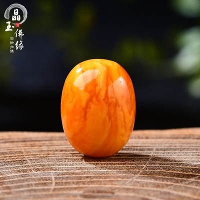 老蜜蜡桶珠星月金刚配饰散珠手链