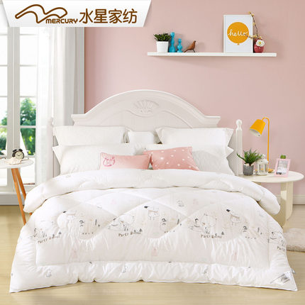 水星家纺被芯加厚保暖冬被单人森林大会儿童十孔被 2017秋冬新品