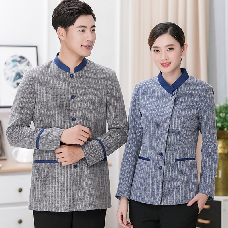 保洁服桥格斯长袖秋冬套装酒店客房医院宾馆阿姨物业PA保洁工服女