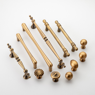 新中式复古铜拉手门把手家具五金配件欧式复古风格多款式