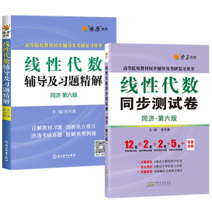 星火线性代数同济七版辅导及习题精解+同步测试卷全套2本线代同济七版线代辅导讲义试卷习题练习册高数理工科考研用书