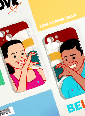 LIVECASE原创23新款彩虹爱心情侣适用苹果13手机壳透明iPhone 14Pro Max 情人节礼物12全包软壳开学女ins