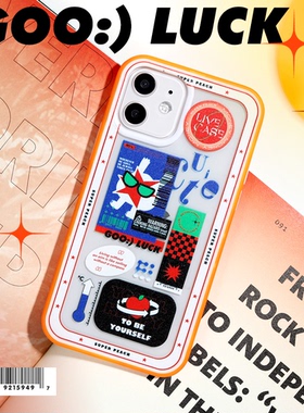 LIVECASE橙色荧光适用苹果13保护壳IPhone11/12Promax撞色软壳Xr