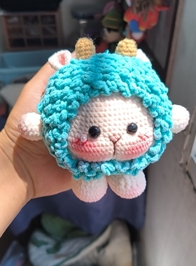 手工DUY钩织咕咕羊 挂件成品
