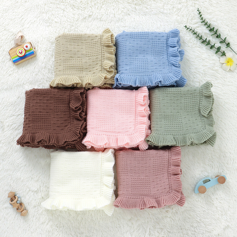 婴儿针织毛毯纯棉可爱时尚包屁毯防风被抱被办公室空调毯