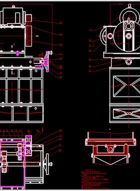 AWC机架现场扩孔机设计2D图机械CAD图纸