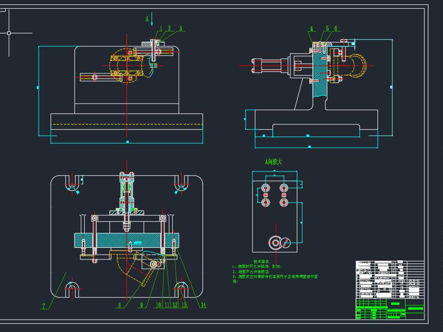 ye247-油杯加工工艺及夹具设计2d图机械cad 说明素材