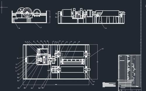 一种反力滚筒式制动试验台的设计2D图机械CAD+说明图纸