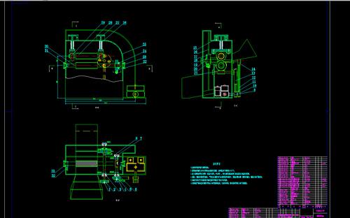 园林碎枝机设计2D图机械CAD+说明图纸