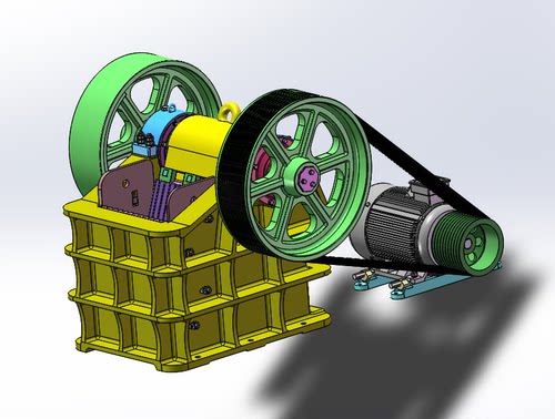 PE400×600复摆颚式破碎机的设计2D图机械CAD+说明图纸