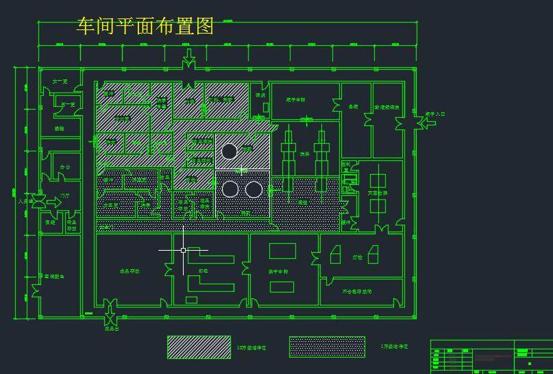 年产1000万瓶阿奇霉素萄葡糖生产车间工艺设计2d图机械cad素材