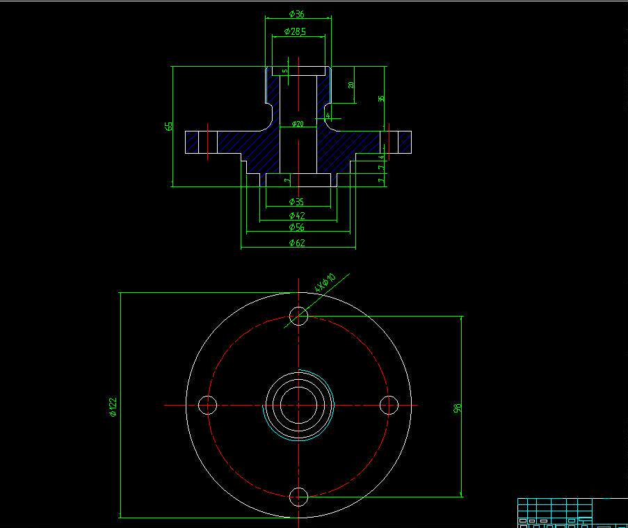 阀盖工艺及夹具的设计2d图机械cad素材