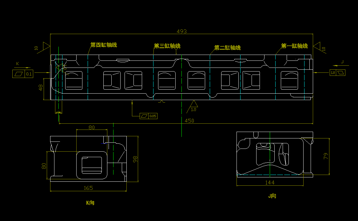 92Q型气缸盖双端面铣削组合铣床总体设计2D图机械图纸
