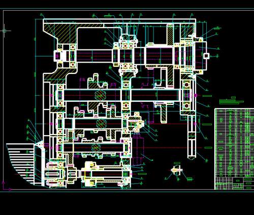 铣床主轴箱-X6132-28主传动设计及主轴组件设计2D图机械CAD图纸