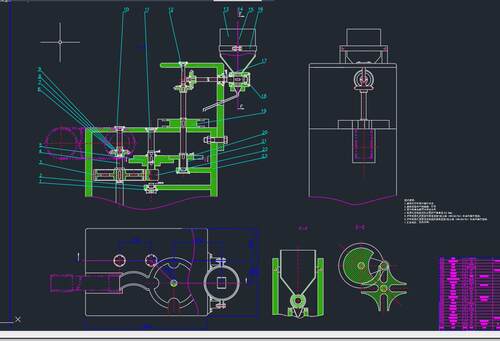 硬币队列化输送装置设计2D图机械CAD+说明图纸