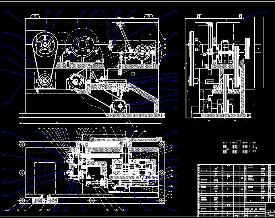 干粉压片机设计2d图机械cad素材