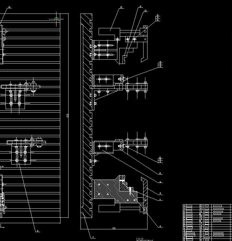 汽车白车身激光焊接夹具设计2d图机械cad素材