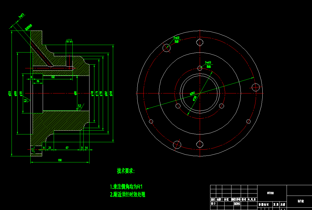 ca6140车床法兰盘加工工艺及关键工序工装设计2d图机械cad素材