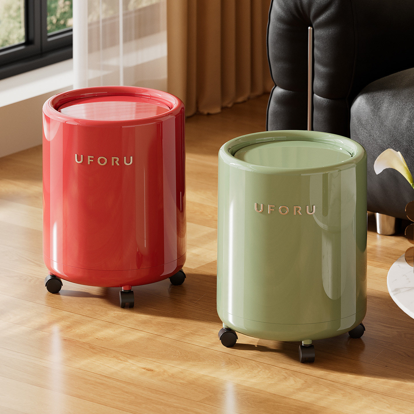 厨房垃圾桶家用2026新款客厅轻奢高档高颜值大号带盖带轮中古风Y,家庭/个人清洁工具,垃圾桶,淘宝优惠券,粉丝福利购,淘宝优惠卷