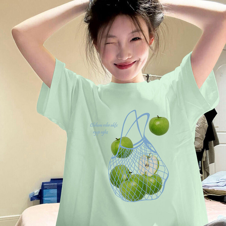 日系甜妹女大童纯棉短袖T初中生