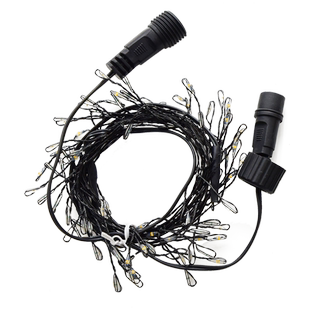 诺琪圣诞树装饰遥控防水鞭炮灯串USB电池插电低压隐藏加密铜线灯