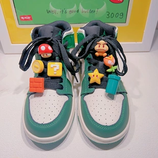 鞋扣卡通装饰配饰鞋花球鞋配件鞋带扣卡扣玛丽奥童鞋鞋面装饰扣