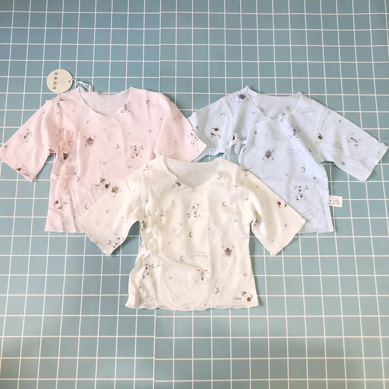 系带初生儿透气柔软无骨缝和尚服