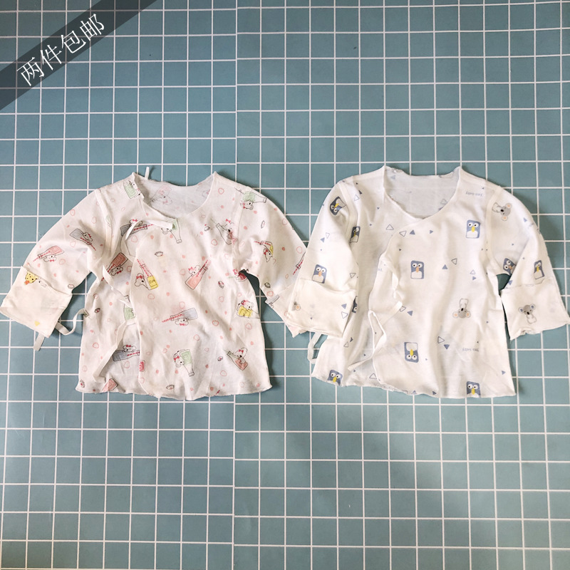 婴儿超薄无骨夏季透气系带和尚服