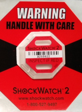 现货10个包邮（原装进口）SHOCKWATCH二代震动感应贴TILTWATCH贴